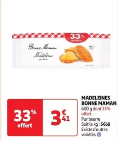 Bonne Maman - Madeleines offre à 3,41€ sur Auchan Hypermarché