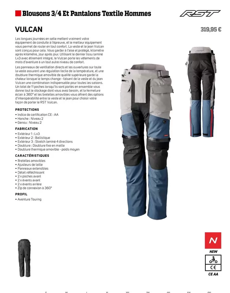 Total - Blousons 3/4 Et Pantalons Textile Hommes