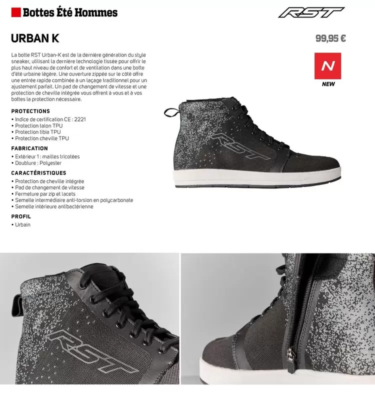 Rst - Bottes Été Hommes Urban K offre à 99,95€ sur Bihr