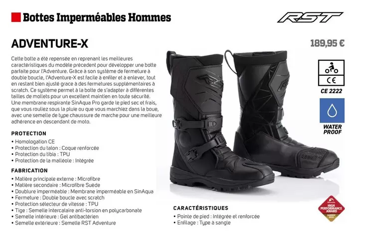 Grace - Bottes Imperméables Hommes Adventure-x offre à 189,95€ sur Bihr