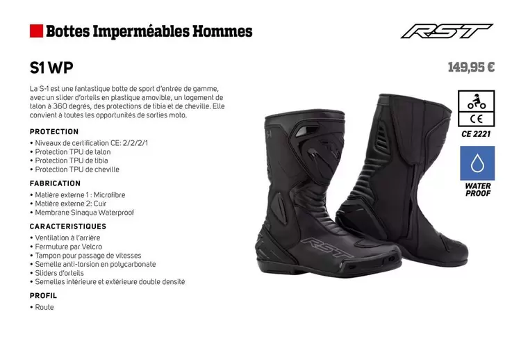 Bottes Imperméables Hommes offre à 149,95€ sur Bihr