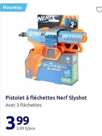 Nerf - Pistolet A Fléchettes  Slyshot offre à 3,99€ sur Action