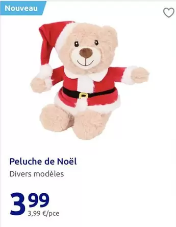 Peluche De Noël offre à 3,99€ sur Action