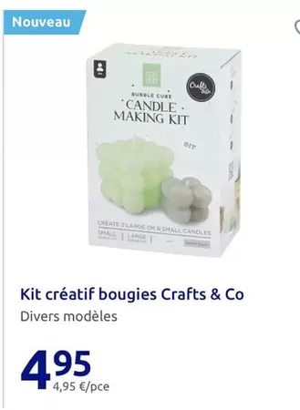 Kit Créatif Bougies Crafts & Co offre à 4,95€ sur Action