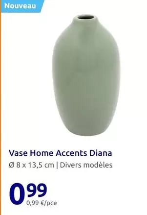 Vase Home Accents Diana offre à 0,99€ sur Action