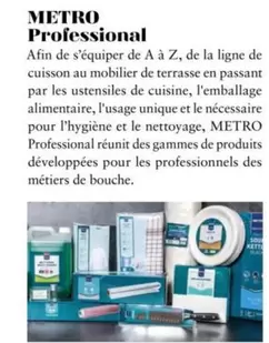 Metro Professional offre sur Metro