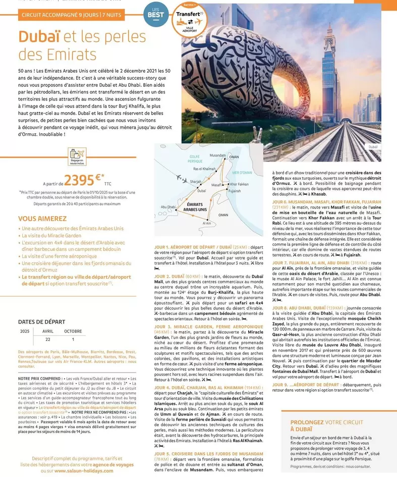 Dubaï Et Les Perles Des Emirats  offre à 2395€ sur Salaün Holidays