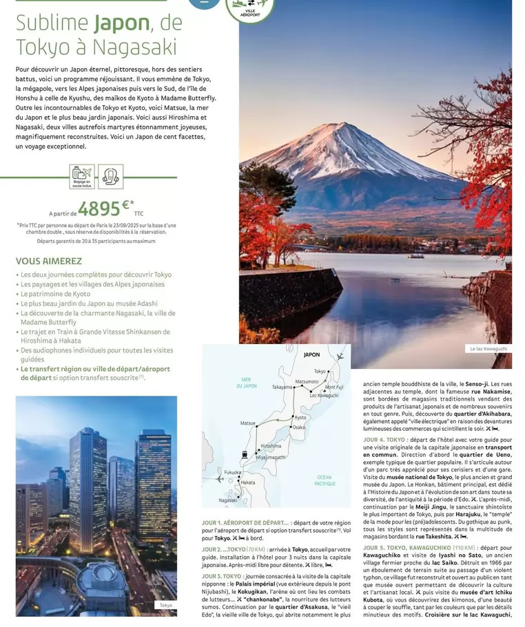 Sublime Japon, De Tokyo À Nagasaki offre à 4895€ sur Salaün Holidays