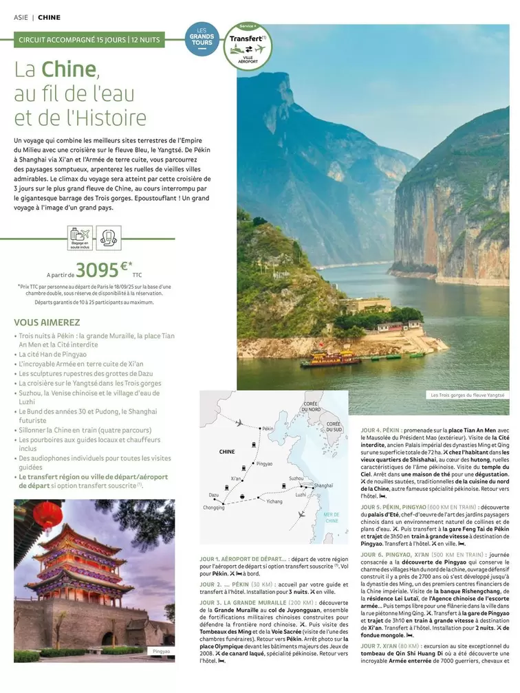 La Chine, Au Fil De L'Eau Et De L'Histoire offre à 3095€ sur Salaün Holidays