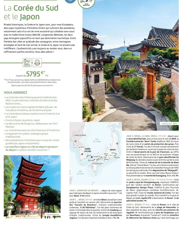 La Côrée Du Sud Et Le Japon offre à 5795€ sur Salaün Holidays