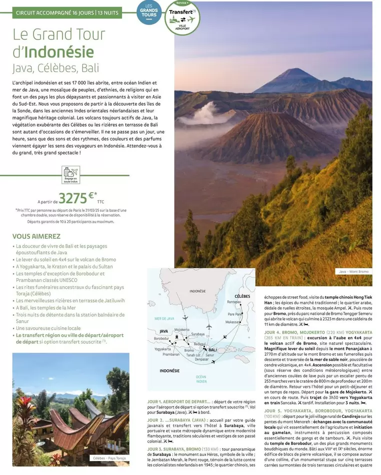 Le Grand Tour D'Indonesie offre à 3275€ sur Salaün Holidays