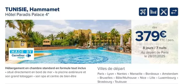 Carrefour - Hammamet offre à 379€ sur Carrefour Contact