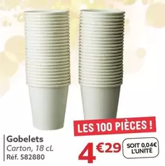 Gobelets offre à 4,29€ sur Gifi