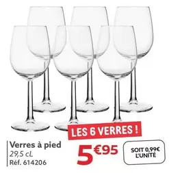 Verres À Pied offre à 5,95€ sur Gifi