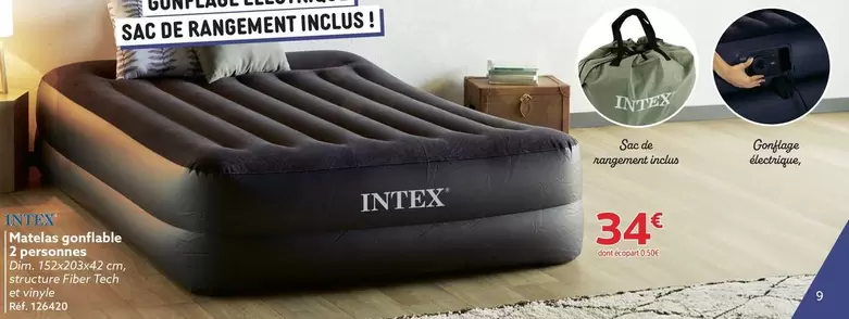 Intex - Matelas Gonflable 2 Personnes offre à 34€ sur Gifi