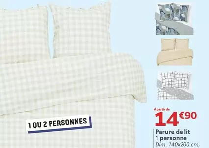 Parure De Lit 1 Personne offre à 14,9€ sur Gifi