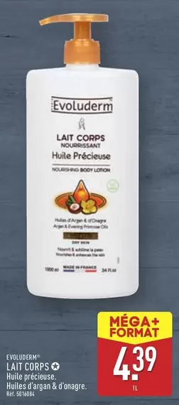 Evoluderm - Lait Corps offre à 4,39€ sur Aldi