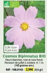 Cosmos Bipinnatus Bio offre à 2,99€ sur Magellan