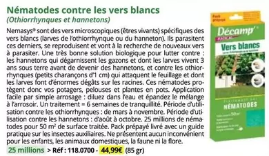 Nématodes Contre Les Vers Blancs offre à 44,99€ sur Magellan