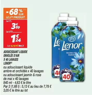 Lenor - Adoucissant Liquide Envolée D'air offre à 3,89€ sur Netto