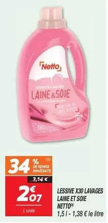 Lessive X30 Lavages Laine Et Soie offre à 2,07€ sur Netto