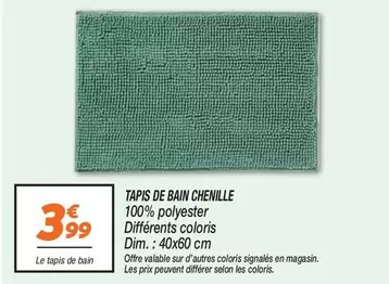 Dim - Tapis De Ban Chenille offre à 3,99€ sur Netto