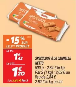 Speculoos A La Cannelle offre à 1,42€ sur Netto