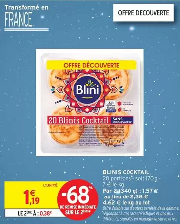 Blini - Cocktail offre à 1,19€ sur Intermarché