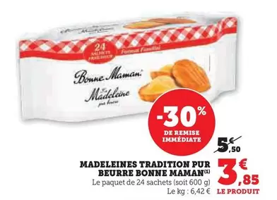 Bonne Maman - Madeleines Tradition Pur Beurre offre à 3,85€ sur Super U