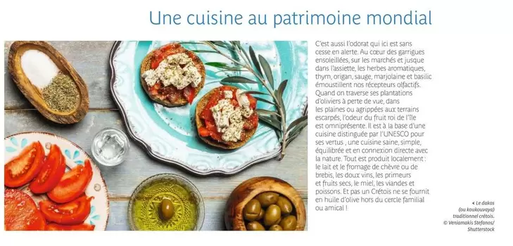 Une Cuisine Au Patrimoine Mondial offre sur Kuoni