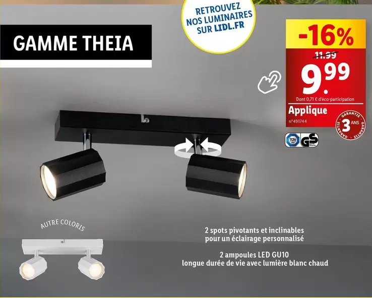 Applique  offre à 9,99€ sur Lidl