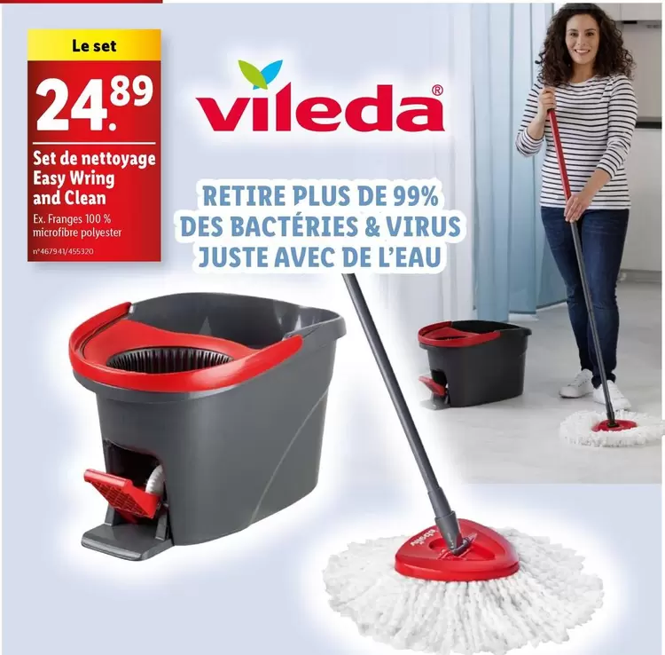 Vileda - Set De Nettoyage Easy Wring And Clean offre à 24,89€ sur Lidl