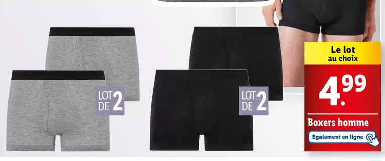 Livergy - Boxers Homme offre à 4,99€ sur Lidl