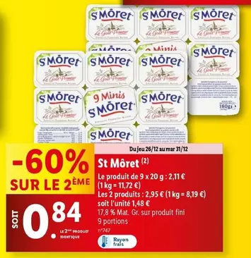 St Moret  offre à 1,48€ sur Lidl