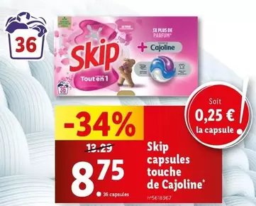 Skip - Capsules Touche De Cajoline offre à 8,75€ sur Lidl