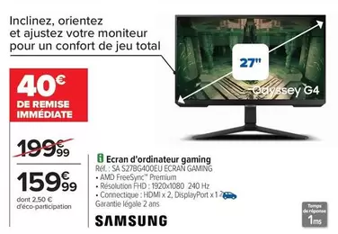 Total - Ecran D'ordinateur Gaming offre à 159,99€ sur Carrefour Contact