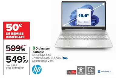 HP - Ordinateur Portable offre à 549,99€ sur Carrefour Contact