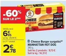 Burger - Cheese  Surgelés offre à 6,95€ sur Carrefour Contact