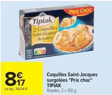 Tipiak - Coquilles Saint-Jacques Surgelées "Prix Choc" offre à 8,17€ sur Carrefour Contact