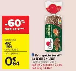 Pain Spécial Toast offre à 1,59€ sur Carrefour Contact