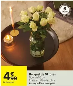 Carrefour - Bouquet De 10 Roses offre à 4,99€ sur Carrefour Contact