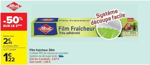 Albal - Film Fraicheur offre à 2,45€ sur Carrefour Contact