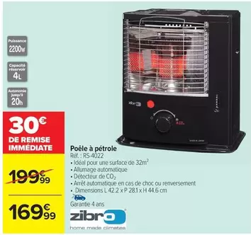 Poêle À Pétrole Réf. : Rg4022 offre à 169,99€ sur Carrefour Contact