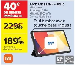 Folio - Pack Pad Se Noir + offre à 189,99€ sur Carrefour Contact