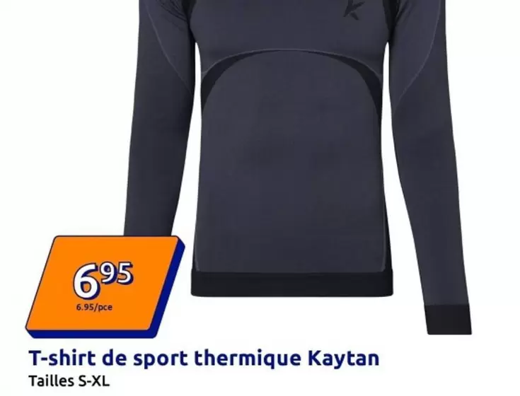 T-shirt De Sport Thermique Kaytan offre à 6,95€ sur Action