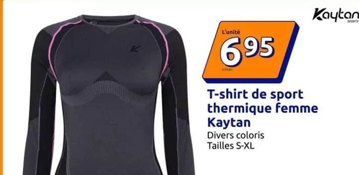 T-shirt De Sport Thermique Femme offre à 6,95€ sur Action