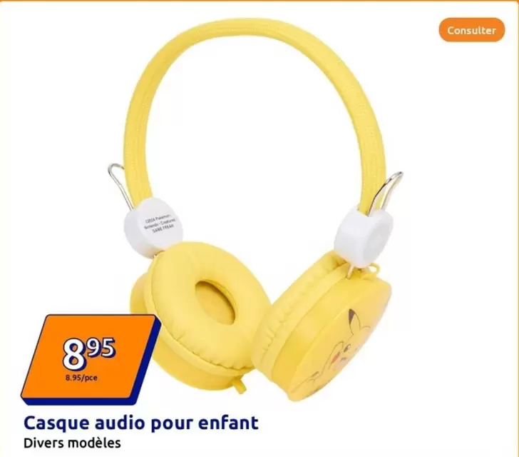 Casque Audio Pour Enfant offre à 8,95€ sur Action