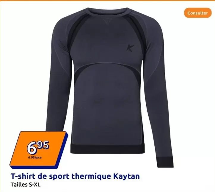 T-shirt De Sport Thermique Kaytan offre à 6,95€ sur Action