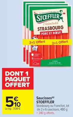 Stoeffler - Saucisses offre à 5,1€ sur Carrefour Market