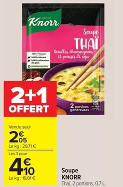 Knorr - Soupe offre à 2,05€ sur Carrefour Market